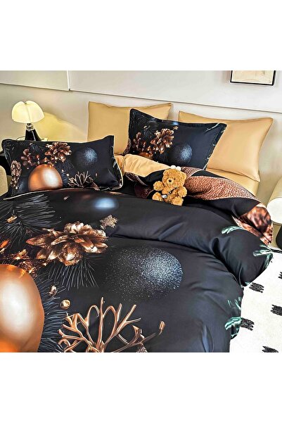 CHIRASO Christmas Bedding CHIRASO, 5D, ELASTIC Sheet 180x200+30cm, Duvet Cover, 4 Pillowcases, Globes