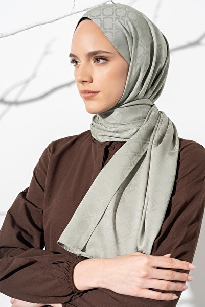 JAWEL Kadın Geometrik Desen Jakarlı Şal