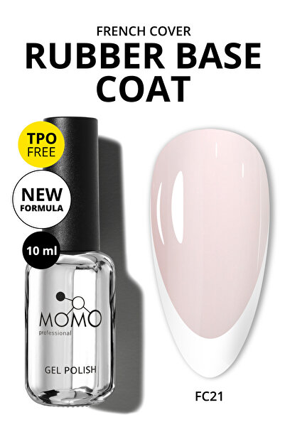 MOMO professional French Cover Rubber Base Coat Fc21, Natural Pembe, 10 ml