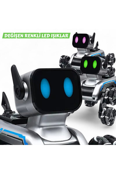 Nilly Toys JIN-2950 ROBOT KÖPEK BİLEKTEN KONT 2 4G 8 TEKER MÜZİKLİ VE LED IŞIKLI