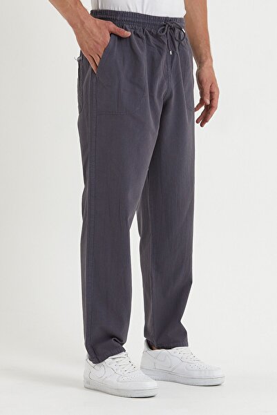 COMBİNE MİCHAİL Ανδρικό παντελόνι Smoke Color Basic Relaxed Fit Jogger