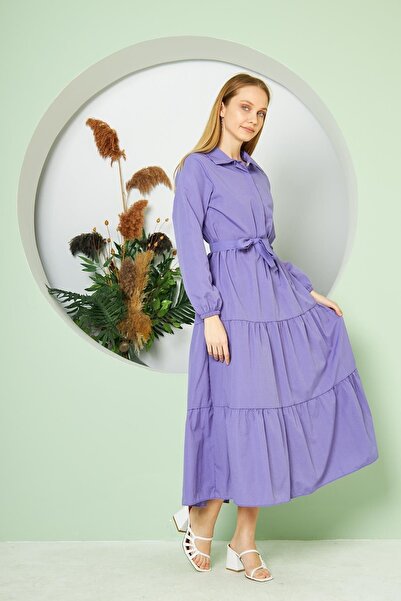 comstar Women's Layered Shirt Collar Dress