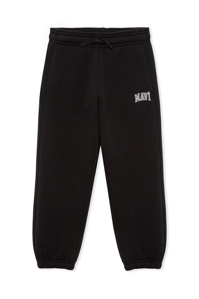 Mavi Logo Baskılı Siyah Eşofman Altı 6010000-900