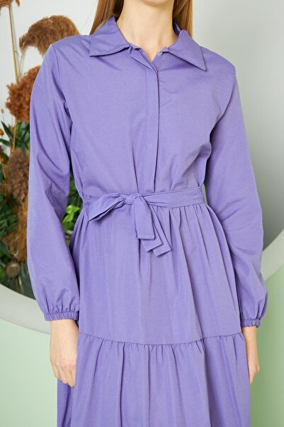 comstar Women's Layered Shirt Collar Dress