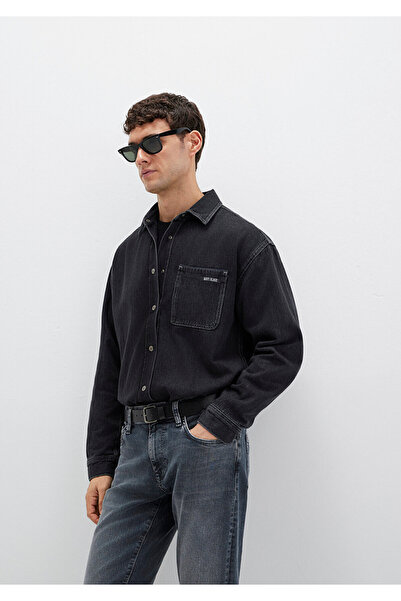 Mavi Aidan Black Антрацит Джинсовий сорочка Regular Fit / Нормальний крій 0210588-85622