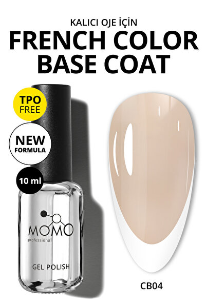MOMO professional Kalıcı Oje French Color Base Coat Cb04, Açık Bej, 10 ml, TP...