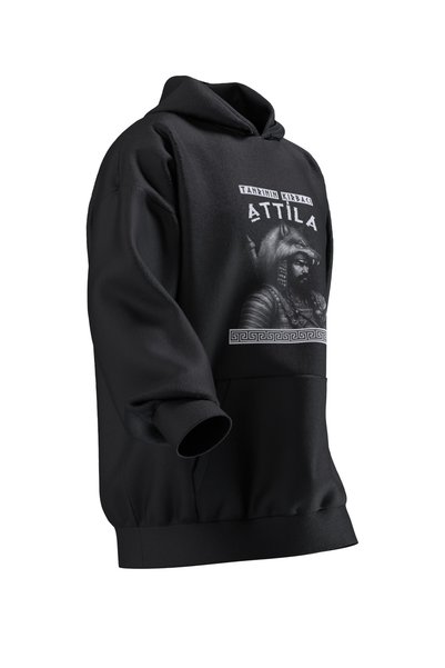 TURAN TACTICS GOD'S BREAKER ATTILA PRINT OVERSIZE HOODIE (UNISEX)