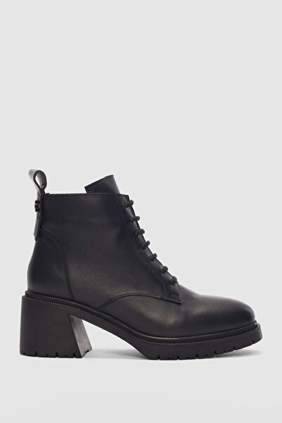 selin shoes حذاء نسائي من الجلد الطبيعي من دورين - أسود