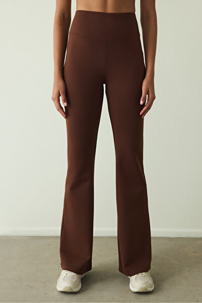 Penti Cappuccino Easy Yüksek Bel Slim Fit İspanyol Paça Pantolon