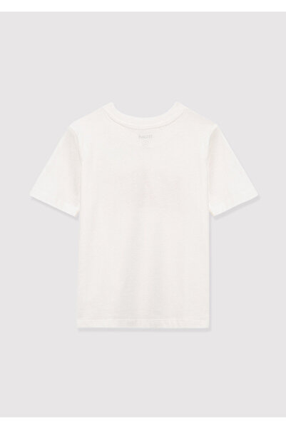 Mavi Biała koszulka z nadrukiem z logo Regular Fit / Normalny krój 7610109-70057