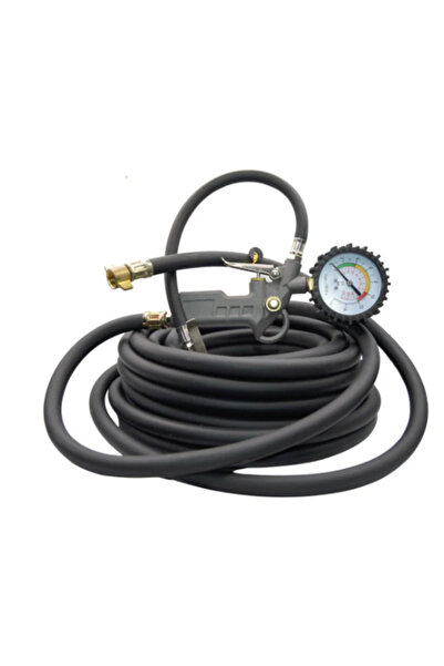 auto Tire inflation hose with pressure gauge l= 13m