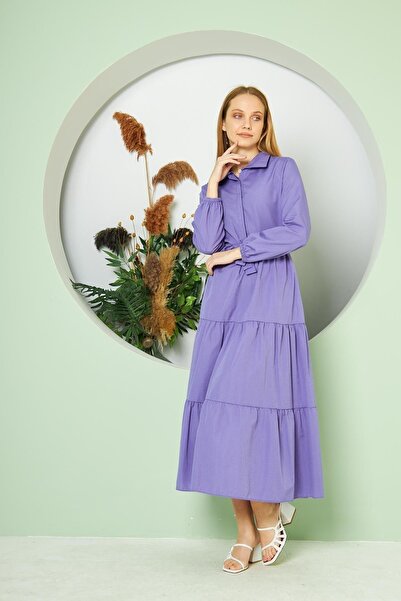 comstar Women's Layered Shirt Collar Dress