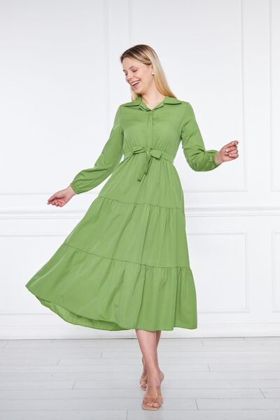 comstar Women's Layered Shirt Collar Dress