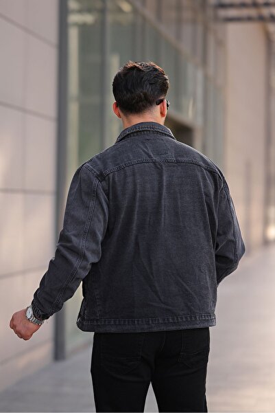 comstar Oversize Denim Jacket with Snap Fasteners