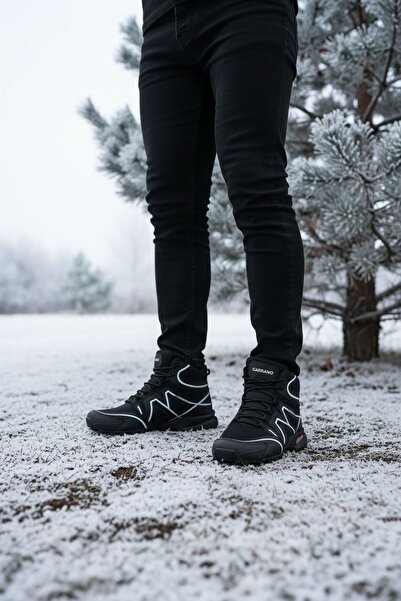 BIG KING Siyah Beyaz Outdoor Trekking Erkek Bot