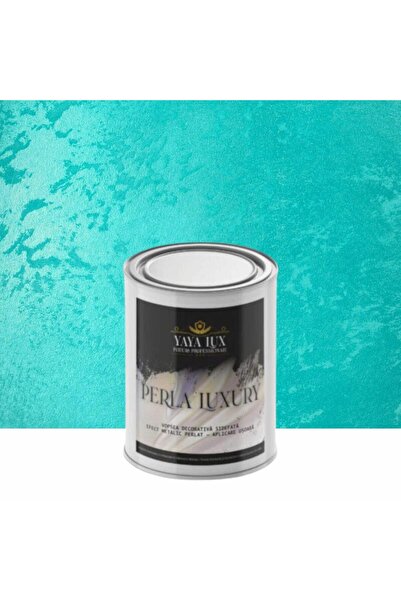 YaYa Color Vopsea decorativa de Lux, Perla Luxury cu Fulgi Perlati, Turcoaz D...