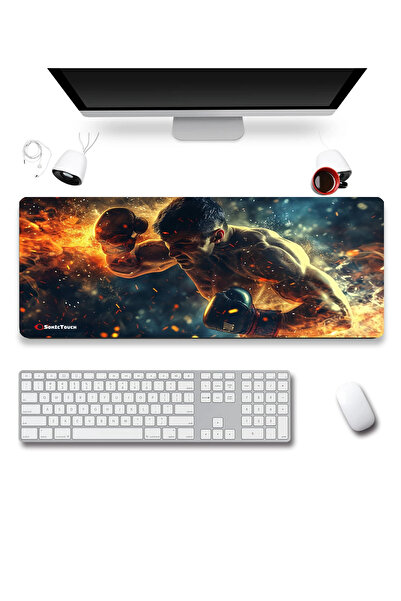 SonicTouch UltraGrand Ring - Tastatură XXL Mouse Pad cu tematică Boxer pentru...