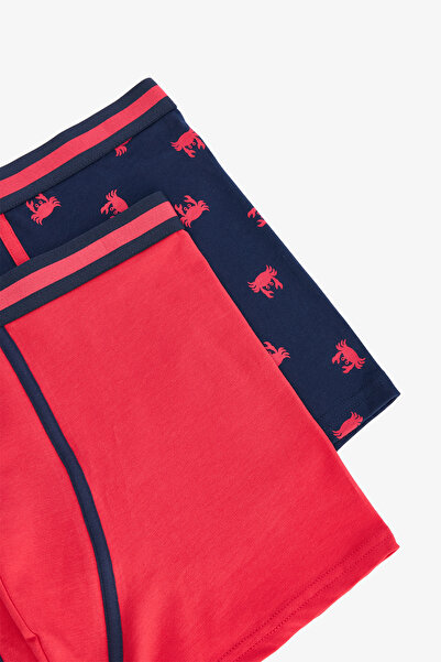 Penti Erkek Pointed Red 2li Çok Renkli Boxer Külot