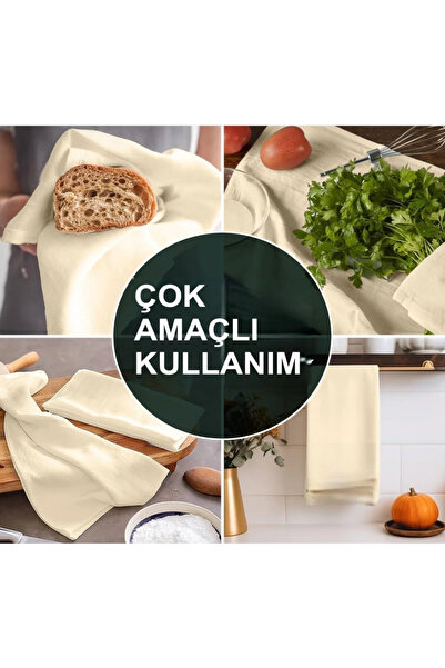 ÇIQRIK HOME 2 Pieces Dough Bread Fermentation Cloth Natural Cloth with Stitched Edges 50 X 70 cm