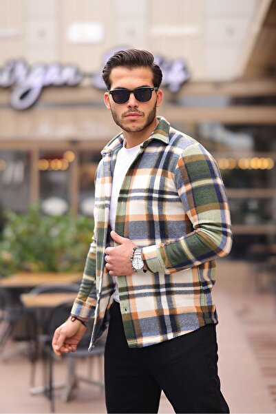 comstar Чоловіча картата зимова сорочка з довгими рукавами, хакі, лісоруб