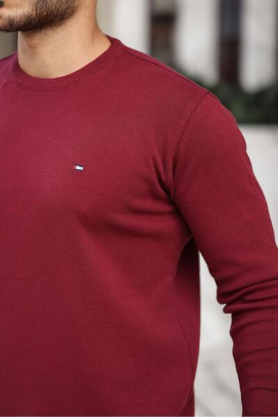 comstar Men's crew neck cotton knit sweater