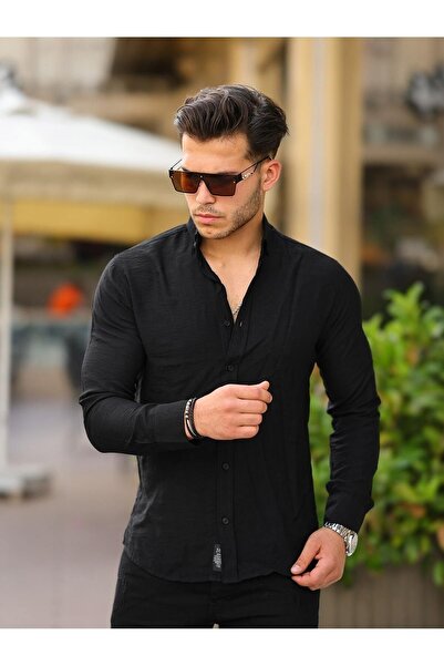 comstar Без кишень, якісний льняний сорочка Slim Fit