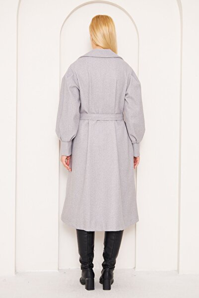 comstar Жіночий пальто з рукавами-балонами, манжетами та капюшоном