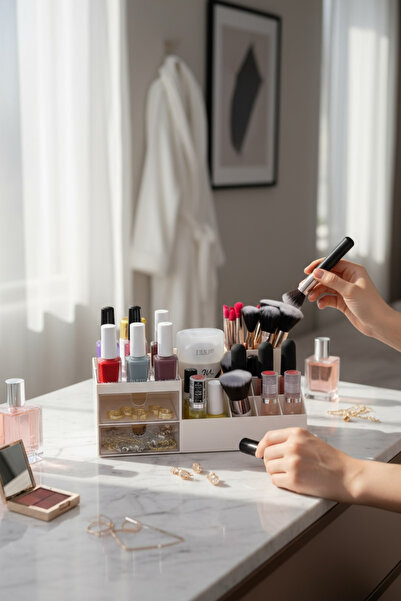 EVSTYLE ORGANIZATOR DE MACHIAJ CU DOUĂ SERTARE