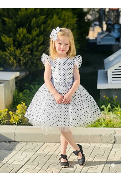 Burçak Butik فستان سهرة مبطن بالتل للبنات (يمكن اختيار مقاس أكبر)