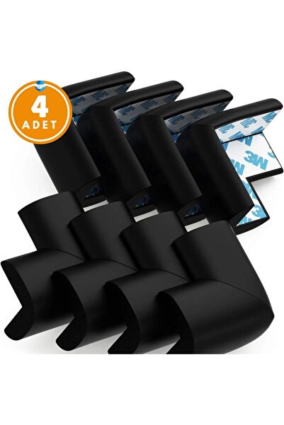 Miningaa 4 Pieces Corner Protector Cushion Pure Rubber Table Coffee Table Edge Corner Protector Child Baby Safety Protection