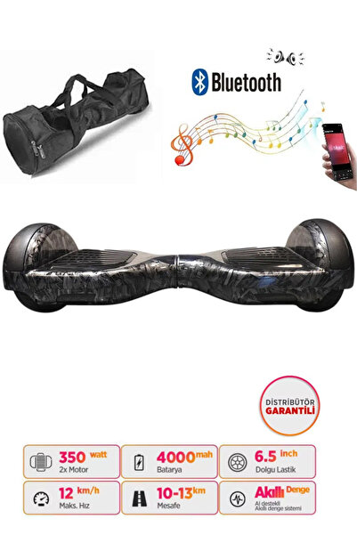 CityMate Elektrikli Kaykay Hoverboard Bluetooth Hoparlörlü 6.5 İnç Grafiti D2...