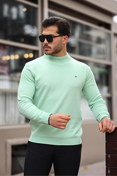 comstar Чоловічий светр з напівкомірцем з бавовняного трикотажу