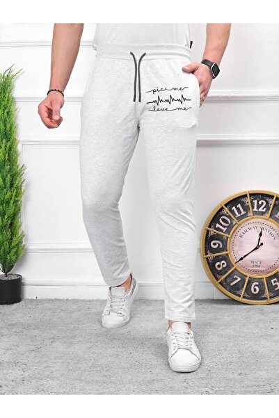 comstar Чоловічі спортивні штани з еластичним поясом і принтом, сірі