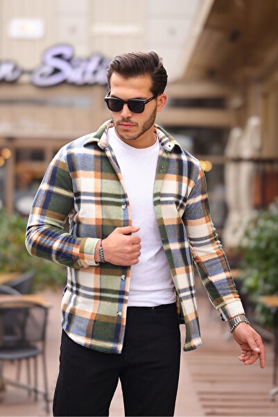 comstar Чоловіча картата зимова сорочка з довгими рукавами, хакі, лісоруб