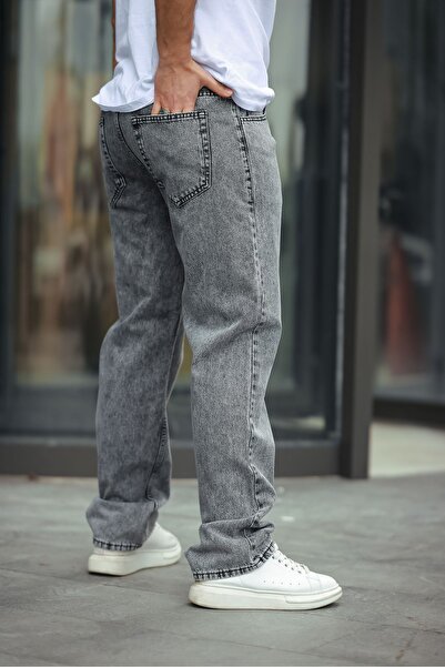 comstar Men's Elastic Waist Wide Leg Smoked Baggy Fit Trousers