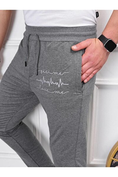 comstar Чоловічі спортивні штани з еластичним поясом і принтом, кольору димчастого, для бігу