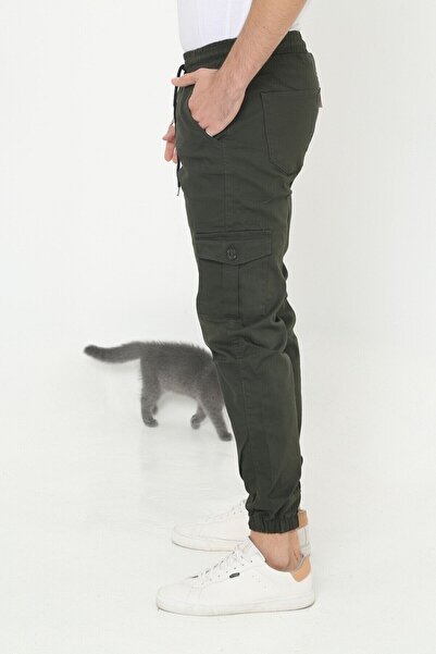 comstar Men's Elastic Waist Tight Leg Khaki Jogger Pants