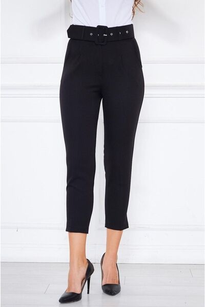 comstar Women's Belted Fabric Trousers