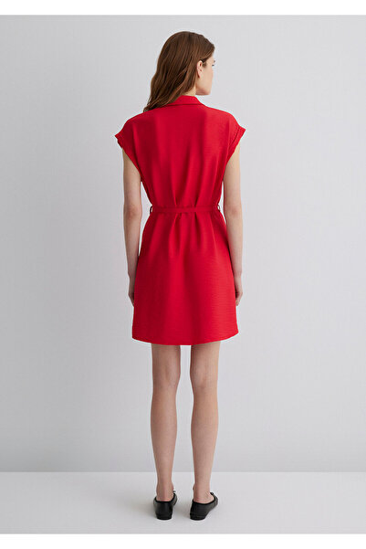 Mavi Red Shirt Dress Fitted 131139-29723