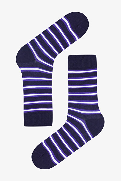 Penti Men's Green Stripe 3-Piece Multicolored Socks