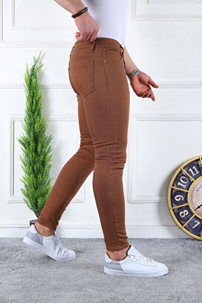 comstar Мъжки дънки Slim Fit Stretch Denim Camel