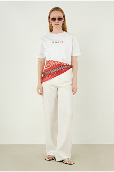 HEQA All The Love Біла футболка з розривом