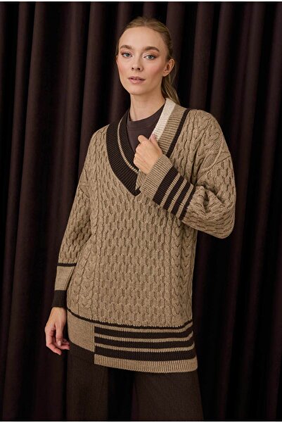 HEQA Кашеміровий светр з візерунком - Смугасті деталі