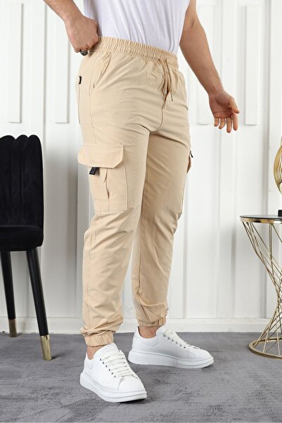 comstar Ανδρικό παντελόνι Jogger με ελαστική μέση και τσέπες Cargo