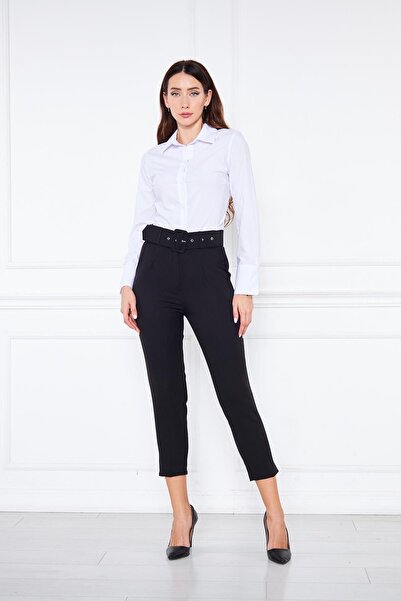 comstar Women's Belted Fabric Trousers