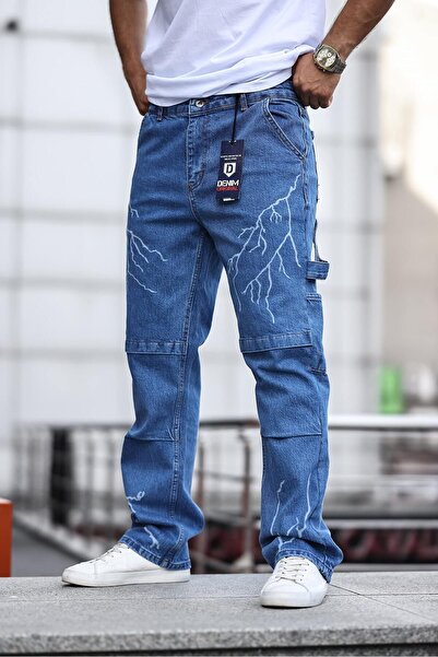 comstar Чоловічі широкі штани з широкими штанинами Basic сині баггі