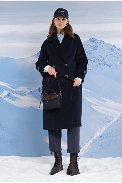 HEQA Kolu Apolet Detaylı Kaban Lacivert