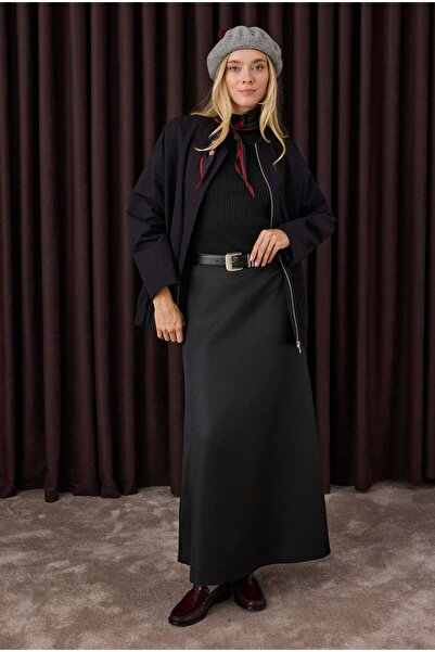 HEQA Чорна спідниця-дзвіночок