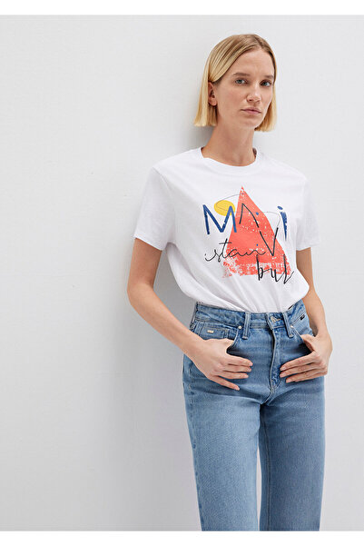 Mavi Tričko White Triangle PrintedIstanbul -RegularFit 168892 -620