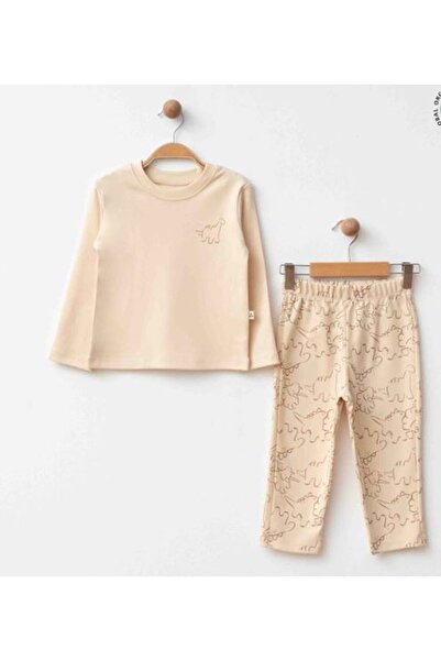 ESLENZA Boy's Pajama Set Beige